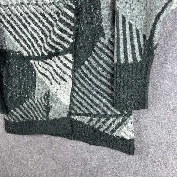 prAna Sweater Womens XS Gray Green Striped Wrap Cardigan Wool Blend CELANDINE - Picture 6 of 15